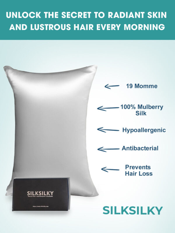 19Momme 100% Mulberry Silk Pillowcase - Envelope Closure - Image 68