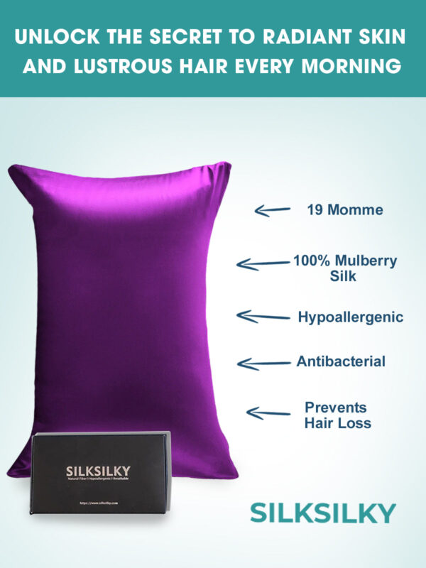 19Momme 100% Mulberry Silk Pillowcase - Envelope Closure - Image 52