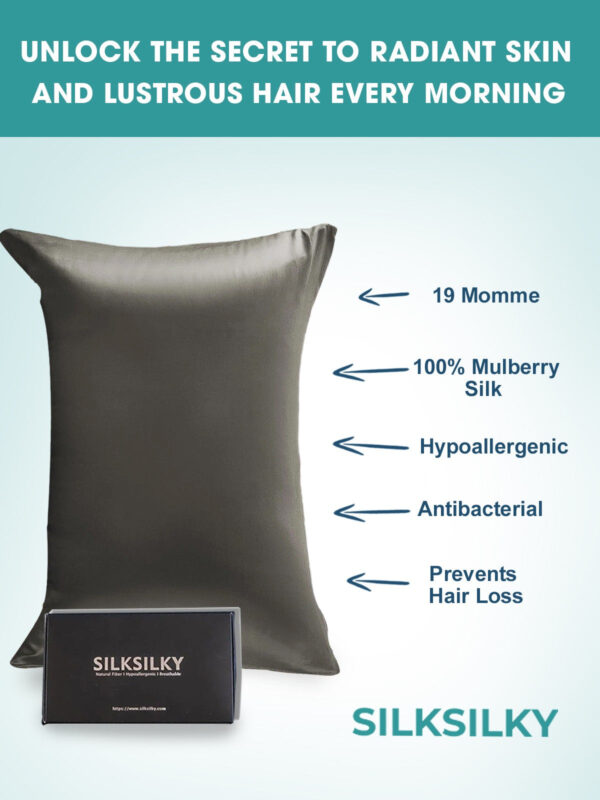 19Momme 100% Mulberry Silk Pillowcase - Envelope Closure - Image 20