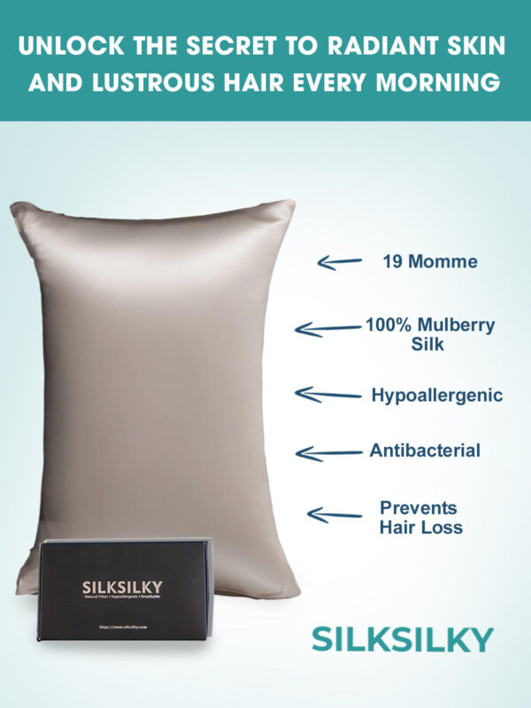 19Momme 100% Mulberry Silk Pillowcase - Envelope Closure - Image 84