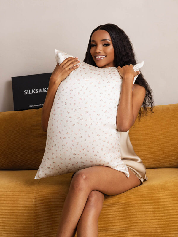 100% Organic Pure Silk Printed Pillowcase - Image 37