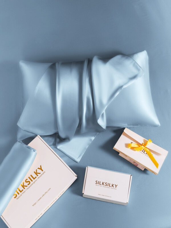 19Momme 100% Mulberry Silk Pillowcase - Hidden Zipper - Image 137