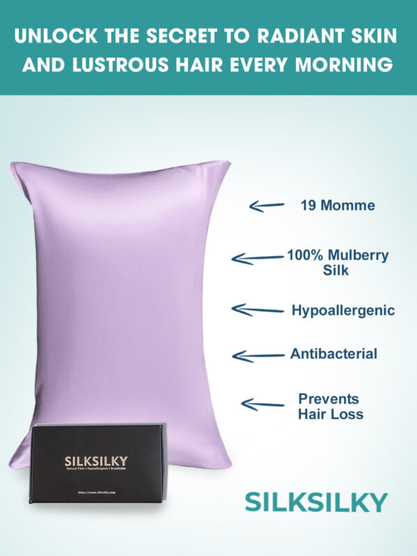 19Momme 100% Mulberry Silk Pillowcase - Envelope Closure - Image 149