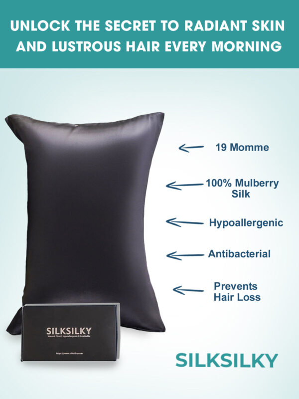 19Momme 100% Mulberry Silk Pillowcase - Envelope Closure - Image 28