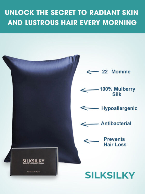 22Momme 100% Pure Silk Pillowcase - Hidden Zipper - Image 16